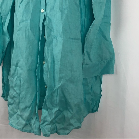 J.Jill Linen Collared button front Tunic M - Picture 7 of 11